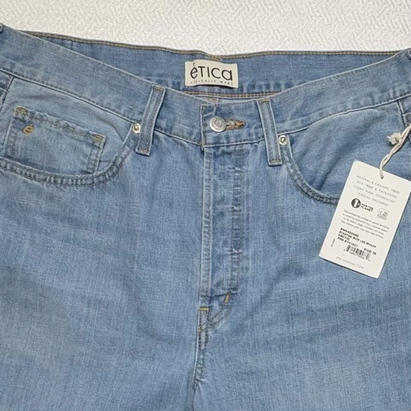 NWT Ética Stanton High-Rise Relaxed Cuff Jeans Women's W29 L32 - Picture 5 of 9